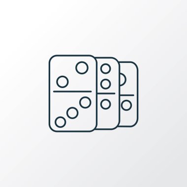 Domino simgesi satır sembolü. Premium kalite izole kumar öğesinde trendy tarzı.