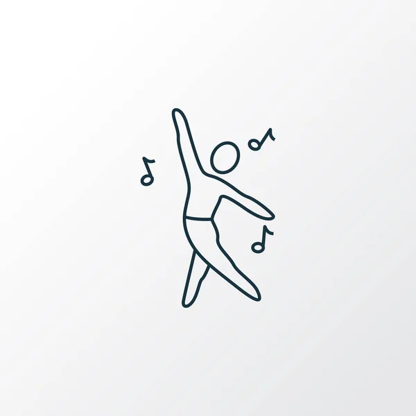 Simbolo linea icona danzante. Elemento ballerino isolato di qualità premium in stile trendy . — Foto Stock