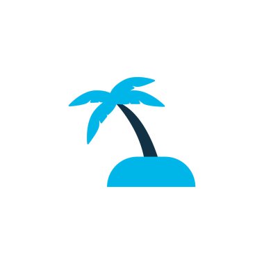 Kum ve avuç içi simgesi renkli sembol. Moda tarzında birinci kalite izole ada elementi.