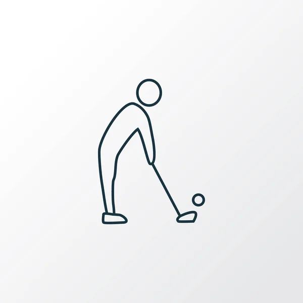 Golf pictogram lijn symbool. Premium kwaliteit geïsoleerd speler element in trendy stijl. — Stockvector