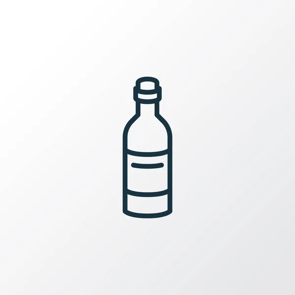 Símbolo de línea icono botella de vino. Elemento alcohólico aislado de primera calidad en estilo moderno . — Vector de stock