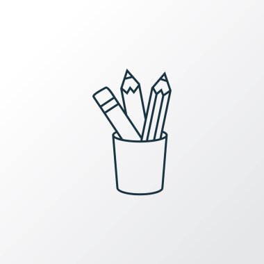 Kalem simgesi satırı simgesi. Premium kalite izole grafit öğe trendy tarzı.