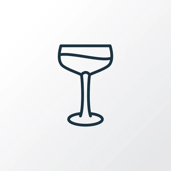 Koktélos pohár ikon vonal szimbólum. Prémium minőségű elszigetelt Serlege elem divatos stílusban. — Stock Vector