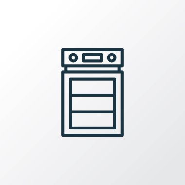 Fırın simgesi satır sembolü. Premium kalite izole soba öğe trendy tarzı.