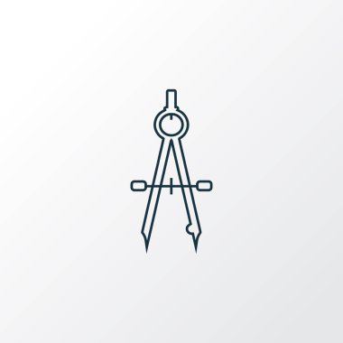 Pusula simgesini satır sembolü. Premium kalite izole bölücü öğe trendy tarzı.