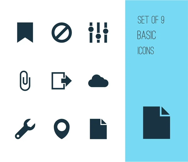 Conjunto de iconos de usuario con reparación, conexión, nube y otros elementos de llave inglesa. Iconos de usuario de ilustración vectorial aislado . — Vector de stock