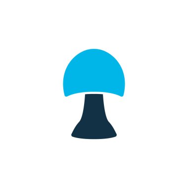 Mantar sembolü renkli. Moda tarzında birinci kalite izole şampiyon ögesi.