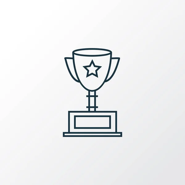 Award cup icon line symbol. Premium quality isolated championship element in trendy style.