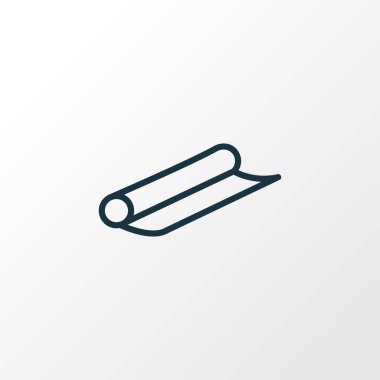 Teneke folyo simge çizgi sembolü. Kaliteli kalite, modaya uygun olarak izole edilmiş kağıt ögesi.