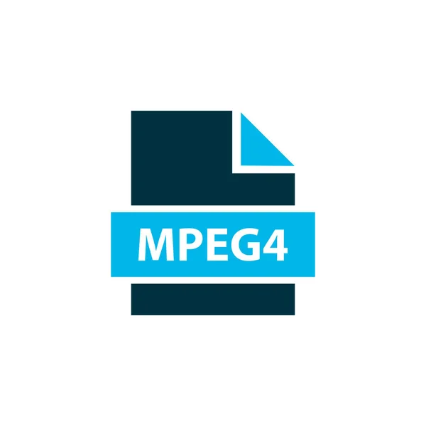 Mpeg4 file icon colored symbol. Premium quality isolated mp4 element in trendy style. — Stock Vector