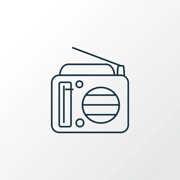 Radio-ikonen linjesymbol. Premium kvalitet isolerade fm element i trendig stil. — Stockfoto