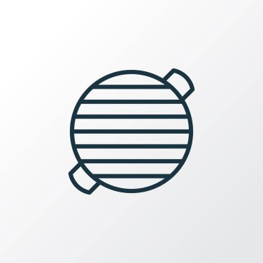 Barbekü simgesi satır sembolü. Premium kalite izole Barbekü öğe trendy tarzı.