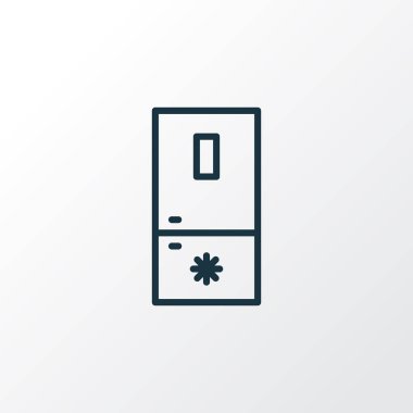 Dondurucu simgesi satır sembolü. Premium kalite izole buzdolabı öğe trendy tarzı.