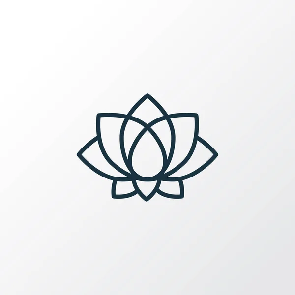Lotus ikonę symbolu liniowego. Elementu na białym tle lilii wodnej jakości premium w modnym stylu. — Zdjęcie stockowe