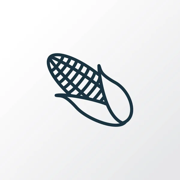 Кукурудзяний символ лінії піктограм. Преміум якості ізольований елемент кукурудзи в модному стилі . — стокове фото