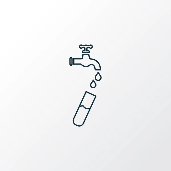 Symbole de ligne d'icône hydrologie. Élément d'eau isolé de qualité supérieure dans un style branché . — Image vectorielle