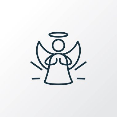 Melek simgesi satır sembolü. Premium kalite izole halo öğe trendy tarzı.