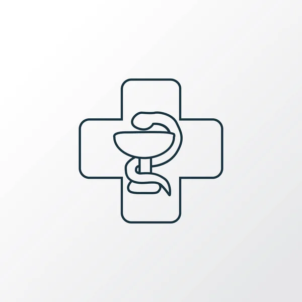 Icône de médecine symbole de ligne. Élément de pharmacie isolée de qualité supérieure dans un style branché . — Image vectorielle