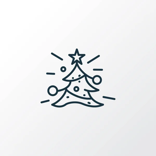 Christmas tree icon line symbol. Premium quality isolated fir tree element in trendy style. — Stock Photo, Image