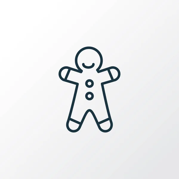Gingerbread man icon line symbol. Premium quality isolated cookie element in trendy style.