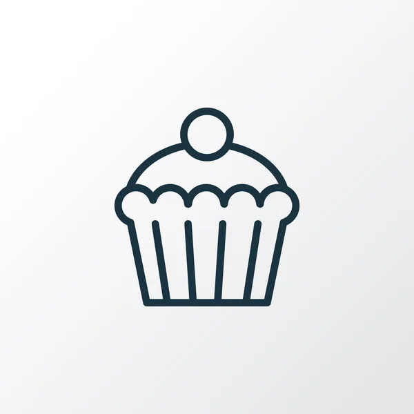 Cupcake icon line symbol. Premium quality isolated muffin element in trendy style. — Stock Photo, Image