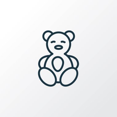 Oyuncak ayı sembolü. Kaliteli kalite izole edilmiş yumuşak oyuncak ögesi modada.