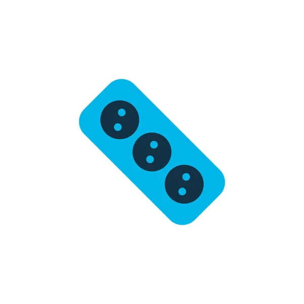 Socket pictogram gekleurde symbool. Premium kwaliteit geïsoleerd draad element in trendy stijl. — Stockvector