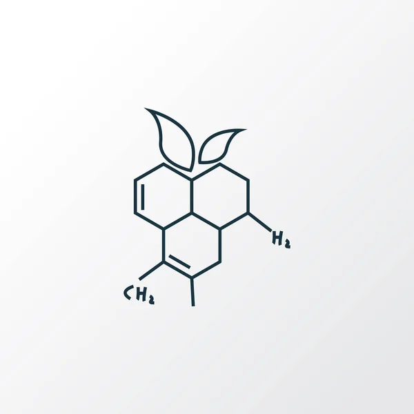 Chemia organiczna ikonę symbolu liniowego. Premium jakości na białym tle cząsteczka element w modnym stylu. — Zdjęcie stockowe
