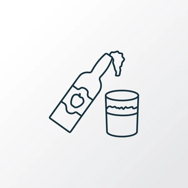 Cider pictogram lijn symbool. Premium kwaliteit geïsoleerd drank element in trendy stijl. — Stockvector