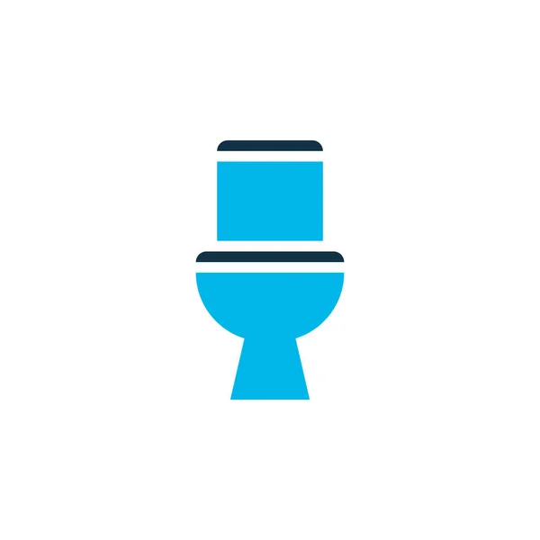 Icône de toilette symbole de couleur. Élément wc isolé de qualité Premium dans un style branché . — Image vectorielle