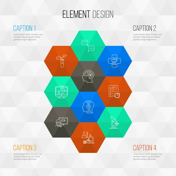 Oktatás ikonok vonaltípus beállítása a kvíz, az informatika, a kreativitás és a más növényi elemek. Elszigetelt illusztráció oktatás ikonok. — Stock Fotó