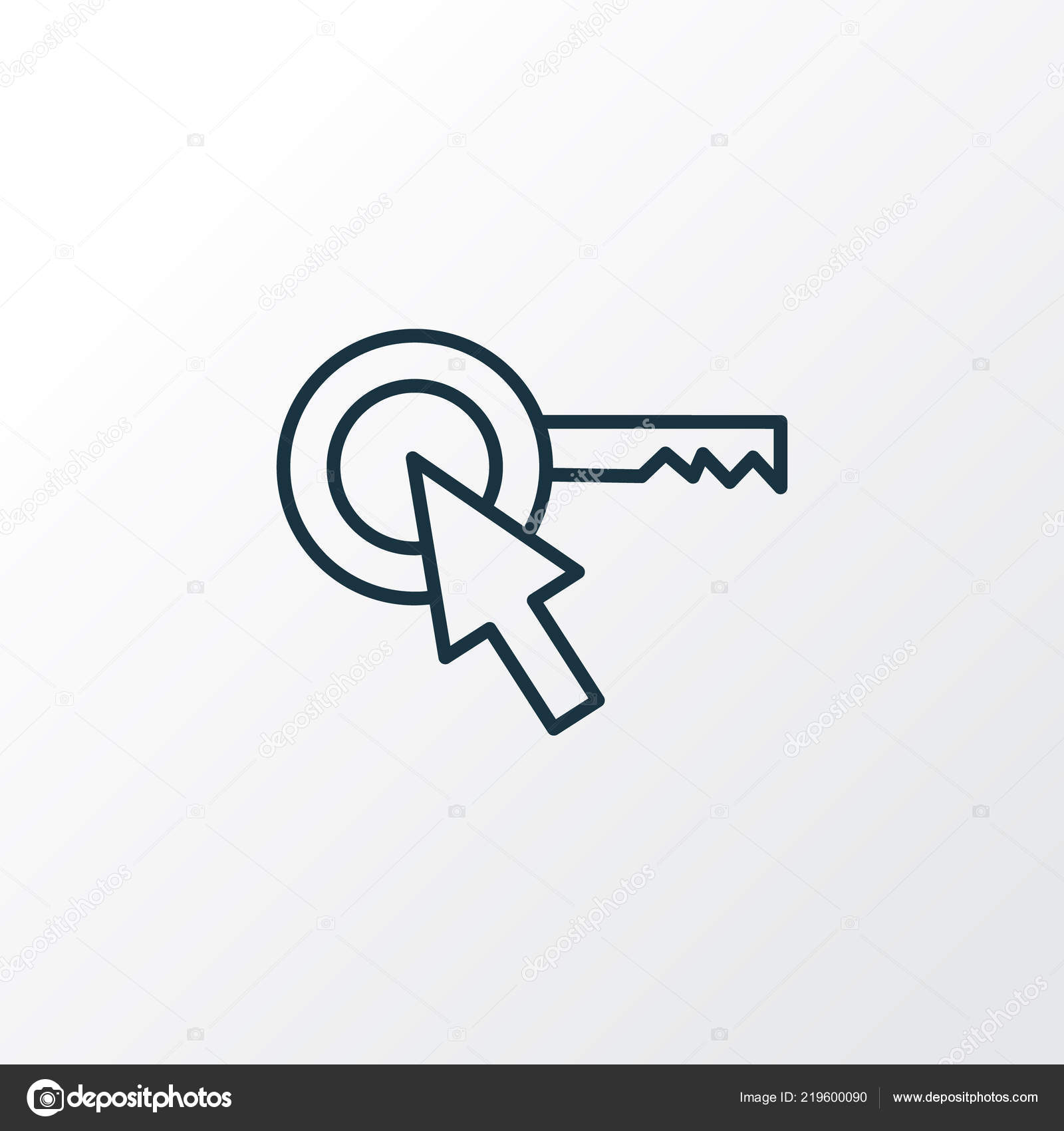 Target Keyword Icon Line Symbol Premium Quality Isolated Choice Element In Trendy Style Vector Image By C lbedouin Gmail Com Vector Stock