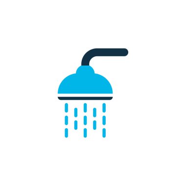 Banyo simgesi renkli sembol. Premium kalite izole duş öğe trendy tarzı.