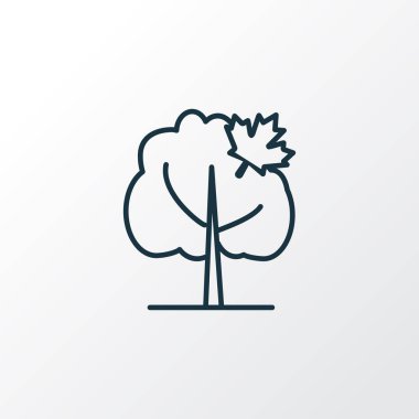 Akçaağaç ağaç simgesi satır sembolü. Premium kalite izole yeşillik öğe trendy tarzı.