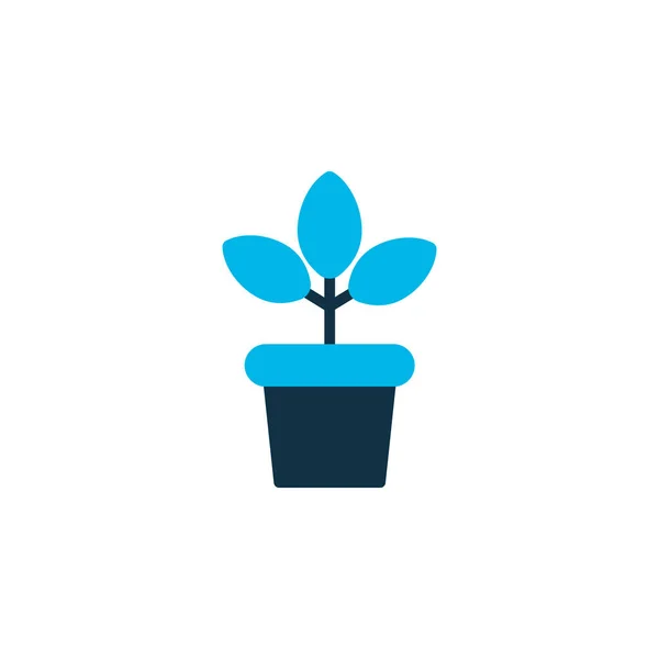 Növény pot ikon színes szimbólum. Prémium minőségű elszigetelt virágcserép elem trendi stílusban. — Stock Vector