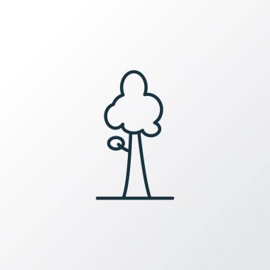 Sekoya simge çizgisi sembolü. Kaliteli kalite izole edilmiş kızılağaç ögesi modada.