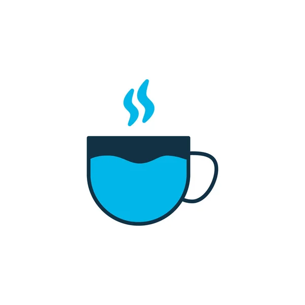 Ícone de xícara de chá símbolo colorido. Elemento de chá isolado de qualidade premium em estilo moderno . —  Vetores de Stock
