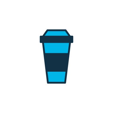 Kahve simgesi renkli sembol. Premium kalite izole kafeinsiz öğesinde trendy tarzı.