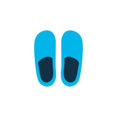 Terlik simgesi renkli sembol. Üstün kaliteli ev ayakkabıları moda stil öğesinde izole.