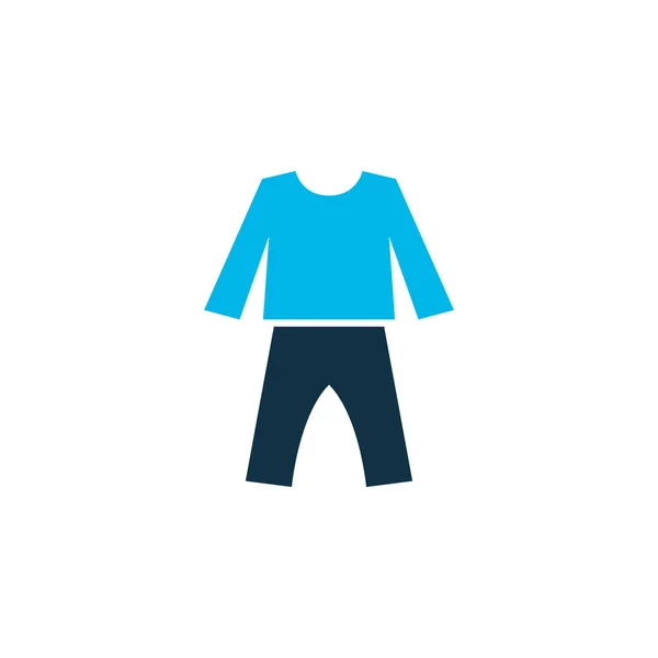 Pyjamas ikon färgad symbol. Premium kvalitet isolerade sovplagg element i trendig stil. — Stockfoto