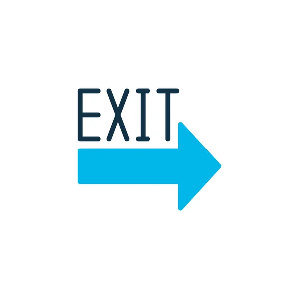 Exit sign pictogram gekleurde symbool. Premium kwaliteit geïsoleerd ontsnappen element in trendy stijl. — Stockvector