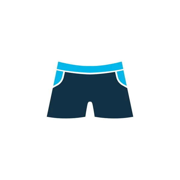 Zwembroek pictogram gekleurd symbool. Premium kwaliteit geïsoleerde shorts element in trendy stijl. — Stockvector