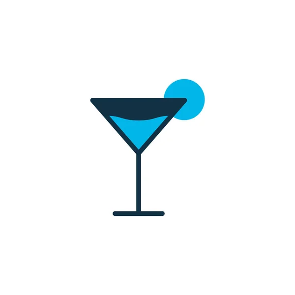 Cocktail icon colored symbol. Premium quality isolated martini element in trendy style. — Stock Vector