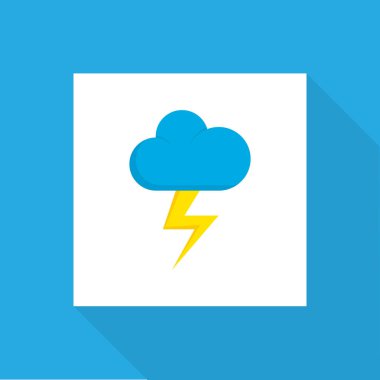 Yıldırım simgesi düz sembolü. Premium kalite trendy tarzı flaş öğesinde izole.