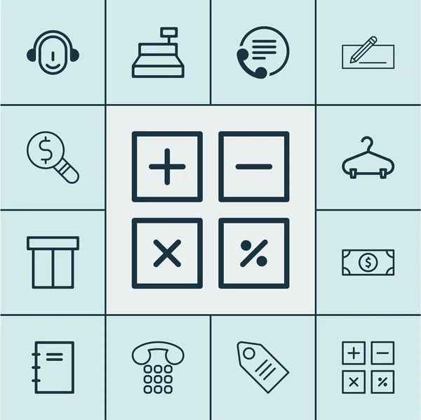 Commerce icons set with make payment, contact info, financial research and other peg elements. Isolated  illustration commerce icons.