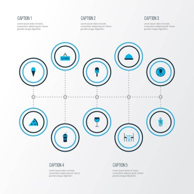 Cafe simgeler dondurma, kapalı, bardağı ve diğer dondurma öğeleri kümesi renkte. İzole vektör çizim kafe simgeler.