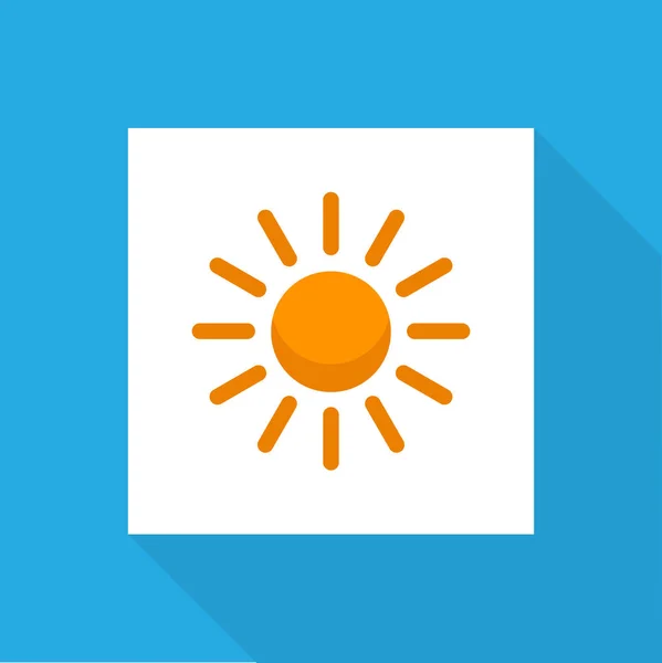 Soliga ikon platt symbol. Premium kvalitet isolerade sun element i trendig stil. — Stockfoto