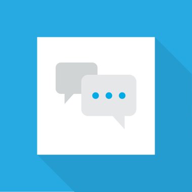 Konuşma simgesini düz sembolü. Premium kalite izole sohbet öğesinde trendy tarzı.