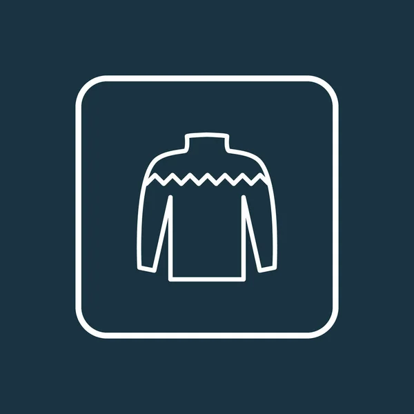 Knitwear ícone símbolo de linha. Elemento de camisola isolada de qualidade premium em estilo moderno. — Vetor de Stock