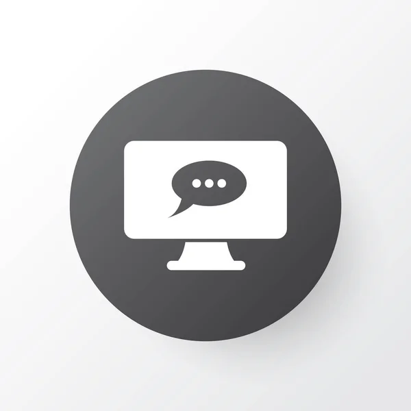 Online task chat icon symbol. Premium quality isolated desktop element in trendy style.